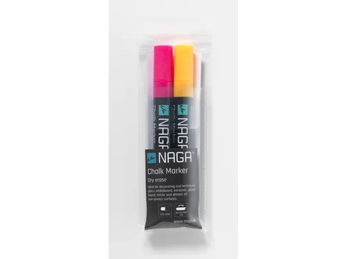 Krijtmarker 4,5mm Naga set a 2 st. rood/oranje