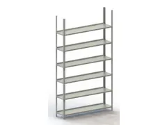 Schroefstelling Basisveld 1850x1254x304mm 6legborden 75kg Ral7035