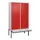 PBM-locker met bank,HxBxD 2120x1200x815mm,4vak,vak B 300mm,cil.-slot
