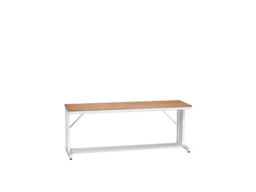 werkbank,HxBxD 780x2000x600mm,multiplexblad,C-voet,RAL7035