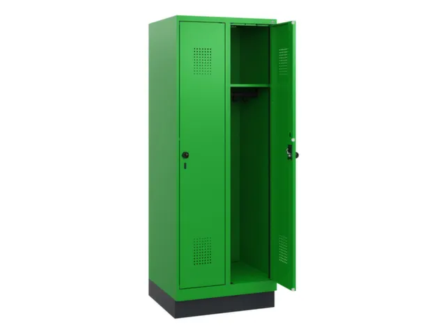 schoollocker,HxBxD 1630x600x500mm,2vak,vak B 300mm,draaigrendel,sokkel