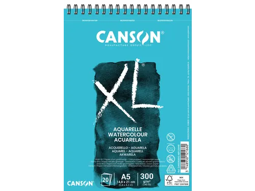 Aquarelpapier Canson XL 20vel 300gr A5 wit