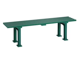Kunststofbank 415x1500x370mm Zit H 415mm 5 Latten 2 Pootstellen Groen - 2