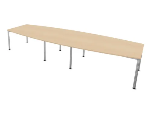 vergadertafel,HxBxD 740x4000x1400mm,vatvormig,NE-esdoorn