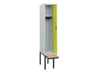 locker met bank,HxBxD 1950x300x815mm,1vak,vak B 300mm,cilinderslot - 1