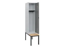 locker met bank,HxBxD 1950x400x815mm,1vak,vak B 400mm,cilinderslot