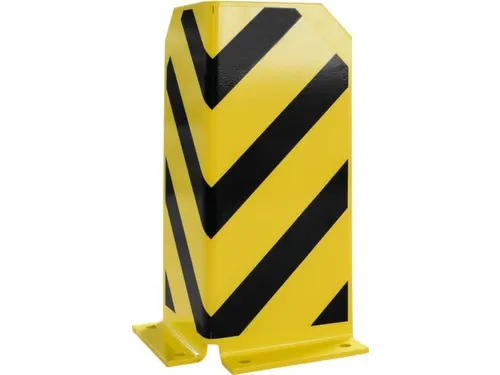 aanrijdbescherming voor stelling,L-profiel,HxB 400x175mm,geel/zwart