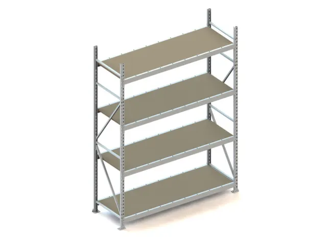 Breedvakstelling Basisveld 2500x1800x650mm 4 Houten Legborden 600kg