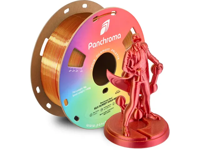 PLA Dual Silk 1,75mm goud-rood 1kg Panchroma 3D Filament
