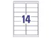 Etiket Avery J8163-40 99.1x38.1mm wit 560stuks