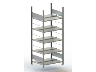 Inhaakstelling basisveld HxBxD 1850x806x636mm 5legborden vaklast 80kg - 1
