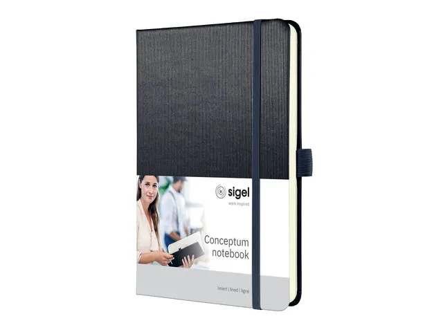 Notitieboek Conceptum A5 grijs metallic gelinieerd hardcover
