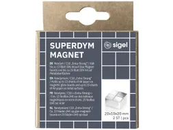 Magneten Sigel voor glasbord set 2stuks zilverkleurig C10 Extra-sterk