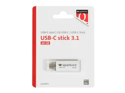 USB stick 3.1 Quantore USB-C 64GB zilver