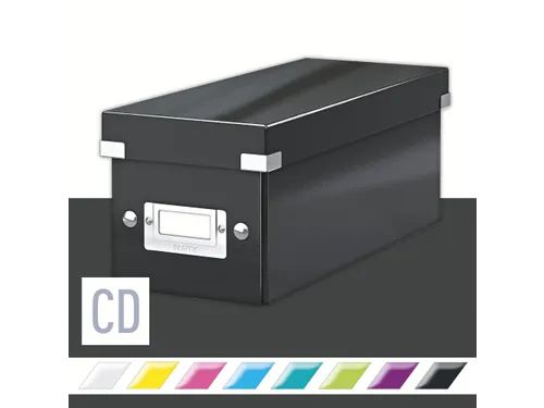 Cd-box Leitz Click & Store 143x136x352 Zwart 84% gerecycled karton