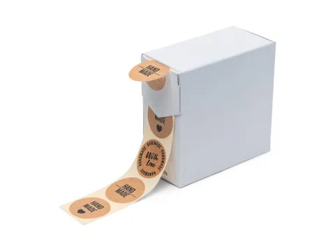 Etiket op Rol 35mm Hand Made Kraft-materiaal 250 Stuks