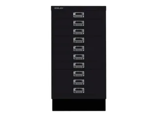 kantoor-ladekast HxBxD 670x349x432mm 10 laden romp + front zwart - 1