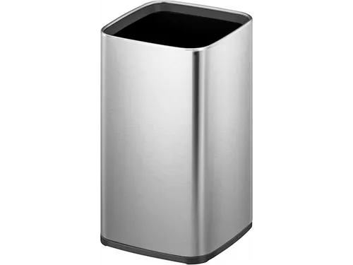 EKO Laguna Open top Prullenbak 12 Liter Zilver Mat RVS