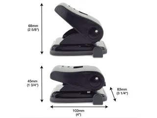 2-gaats perforator ECO 20 vellen zwart - 2