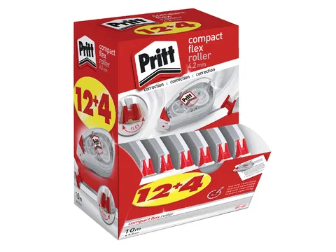 Correctieroller Pritt Compact Flex 4.2mmx10m Promopack 12+4 gratis