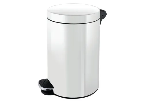 pedaalemmer,3l,HxØ 260x170mm,binnenbak kunststof,romp staal wit