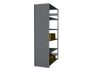 zijwand,v. inhaakstelling,HxD 2500x600mm,verzinkt,perforatieplaat - 2