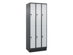 dubbeldekse locker,HxBxD 1950x750x500mm,3x2vak.,vak B 250mm