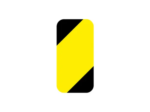 plaksymbool,rechthoek,markering HxB 150x50mm,polycarbonaat,geel/zwart