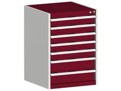 ladekast HxBxD 900x650x525mm 7laden romp RAL7035 front RAL3004