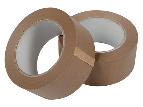 Verpakkingstape IEZZY papier 50mmx50m 80p gerecycled papier bruin