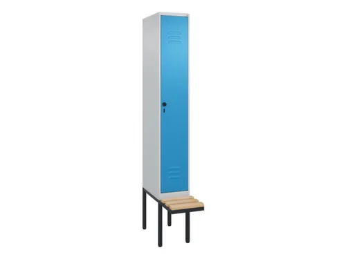 locker met bank,HxBxD 2120x300x815mm,1vak,vak B 300mm,draaigrendel