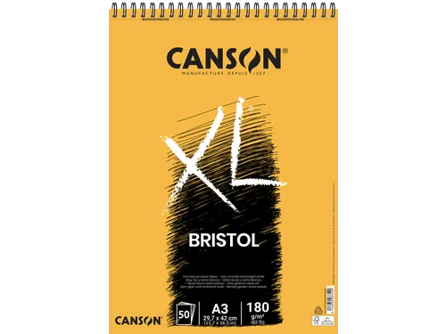 Bristolpapier Canson XL Bristol 50vel 180gr A3 extra wit