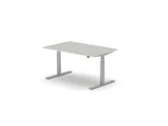 Elektrisch ihv bureau,HxBxD 650-1310x1400x900mm,blad lichtgrijs
