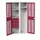 Locker 2000x1050x550mm 3 vakken lade, dubbele ventilatiedeur, RAL3004