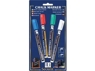 Krijtstift Securit Sma-100 Rond Assorti 1-2mm Blister à 4st - 1