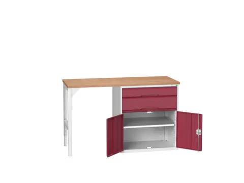 werkbank,HxBxD 930x1500x600mm,multiplexblad,2voeten/1container