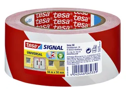 Waarschuwingstape Tesa 58134 rood/wit 50mmx66m