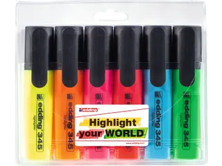 Markeerstift edding 345 2-5mm assorti set à 6 stuks - 2