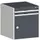 ladekast HxBxD 700x650x525mm 2laden RAL7035 front RAL7016