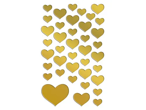 Folie etiket Z-design Creative gouden hartjes
