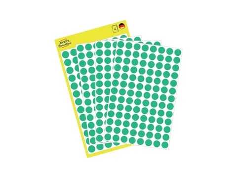 Etiket Avery Zweckform 3012 Rond Ø8mm Groen 416 Stuks