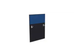 baliepaneel,v. bureau,aanbouw links,B 800mm,CC-zwart,BN6016-blauw