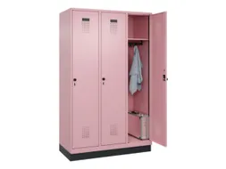 locker,HxBxD 1950x1200x500mm,3vak,vak B 400mm,draaigrendel,sokkel