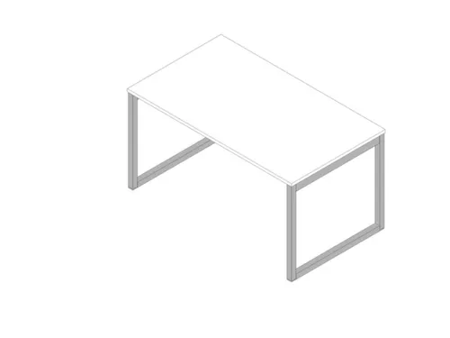 bureau,HxBxD 730x1400x800mm,blad wit,sledeframe aluminium