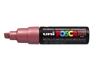 Verfstift Posca PC8K Brede punt 8mm schuin metallic rood - 2
