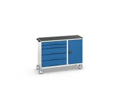montagetafel 965x1300x550mm staalblad 5 laden kast front RAL5010