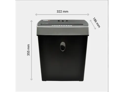 Papiervernietiger 8 Vel 4x38 mm 11 Liter