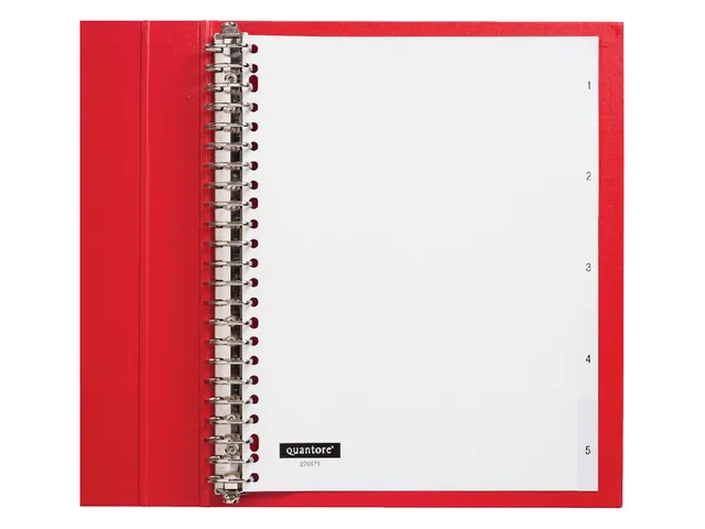 Tabbladen Quantore A4 23-Gaats 1-5 Genummerd Wit Pp