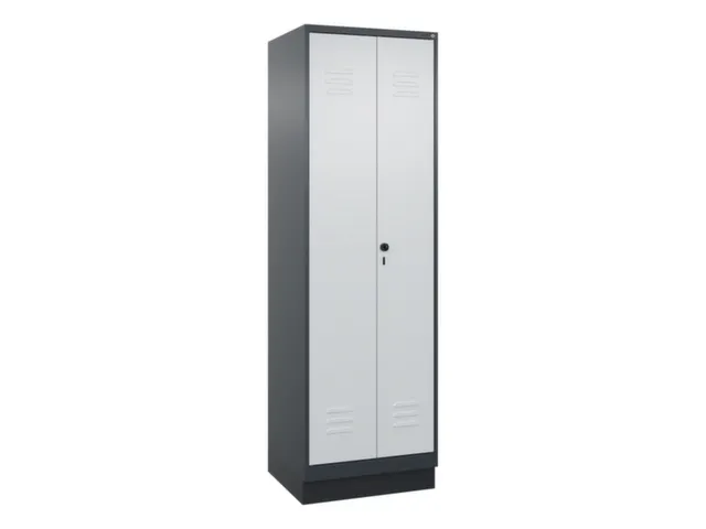 armoire vestiaire noir et blanc HxlxP 1950x600x500mm 2compart.
