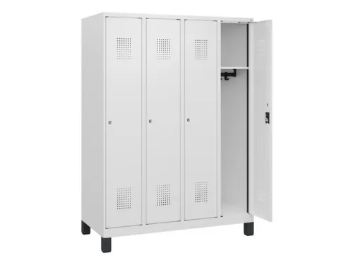 schoollocker,HxBxD 1630x1200x500mm,4vak,vak B 300mm,cil.-slot,voeten